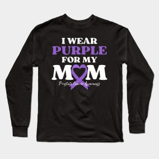 I Wear Purple for my Mom Cancer Awareness Long Sleeve T-Shirt